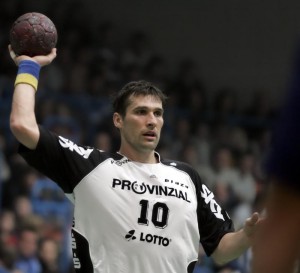 Stefan Lövgren am 30. Dezember 2006 in der Aschaffenburger Unterfrankenhalle im Spiel TV Großwallstadt - THW Kiel (25:30)